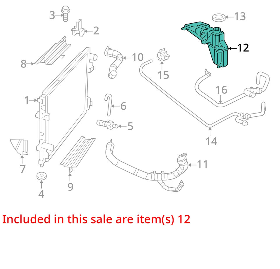 2012 Chrysler 300 Coolant Overflow Bottle OEM 119K Miles - LKQ424404222 - Image 4 of 4
