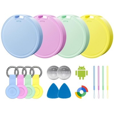 Air Tags 4 Pack Android IP65 Waterproof GPS Tracker Otag Case Year Life