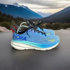 Hoka One One Clifton 9 Virtual Blue Cerise Men Size 9 Running Shoes 1127895-VRTL