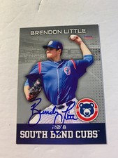 Brendon Little Card Signed 2018 South Bend Cubs IP Auto