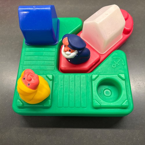 Vintage Johnson & Johnson Ship Shape Village Play set, Dock And Boat