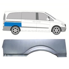 Für Mercedes Vito W639 2003- Kurz Seitenwand reparatur blech Rechts Für Mercedes Vito W639 2003- Kurz Seitenwand reparatur blech Rechts