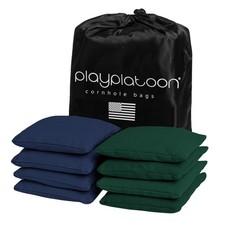 Play Platoon Premium Weather Resistant Cornhole Bags Hunter Green Navy Blue