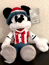 Disney Americana MICKEY MOUSE 11" Plush American Flag Patriotic New with Tag