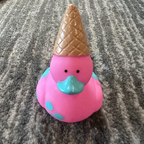 Rubber Duck Ice Cream Cone Decor Car Home Office Cute Jeep Pink Blue Ducky New - Picture 2 of 9