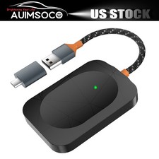 2-in-1 Mini Wireless Android Auto Carplay Adapter Plug  Play Quick-connect