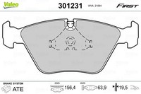 Valeo Bremsbelagsatz, Scheibenbremse 301231 FüR BMW