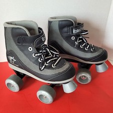Roller Derby FireStar Kids Quad Roller Skates Black Gray Size 2