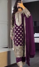 Designer Black Salwar Kameez Plus Size Pakistani Lawn Suit Women Anarkali Dress