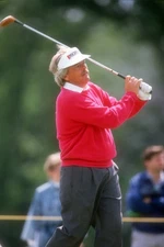 American golfer Roger Maltbie tees off during the day two Kemper O- Old Photo