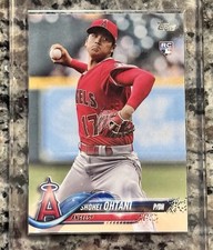 Topps Update Series 2018 Shohei Ohtani Rookie #US1 Pitching Red Jersey Angels