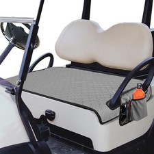PGmoon Golf Cart Seat Covers with 4 Side Pockets Non-Slip Bottom Grey Octagon