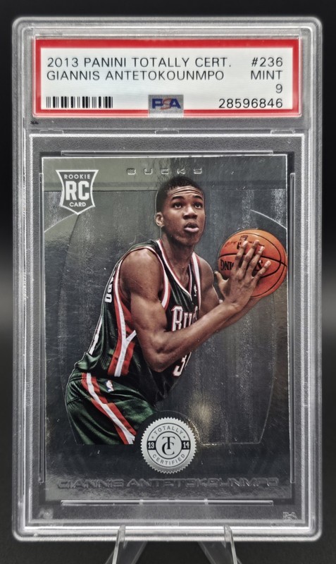 2013-14 Panini Totally Certified Giannis Antetokounmpo RC #236 PSA 9 Bucks