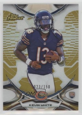 2015 Topps Finest Gold Refractor 23/150 Kevin White #110 Rookie RC 2h4