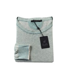 Raffi Green Cotton Knit Crewneck Men  s L/S Pullover Size Large NWT