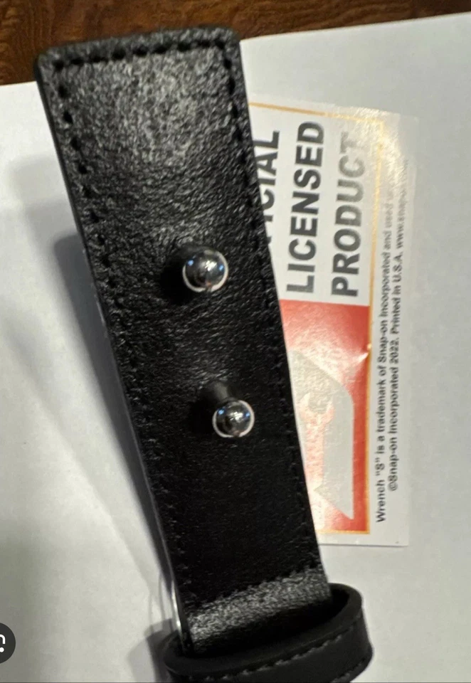 Cinturón mecánico sin arañazos cuero negro a presión tallas cintura EE. UU. (30-52) Foto 3 de 4