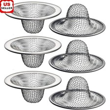 Stainless Steel Sink Strainer Anti-Clog Basket Design Easy Clean 2.1x0.9in New