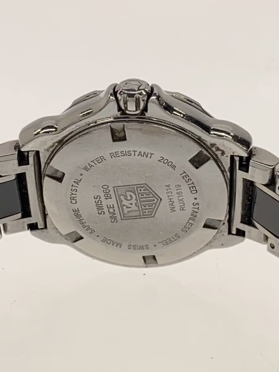 TAGHeuer Quartz Watch Analog Stainless BLK SLV SS WAH1314 image 3