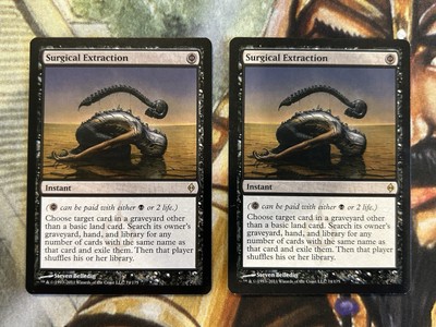 2x MTG Surgical Extraction New Phyrexia #74 Regular English Card - NM