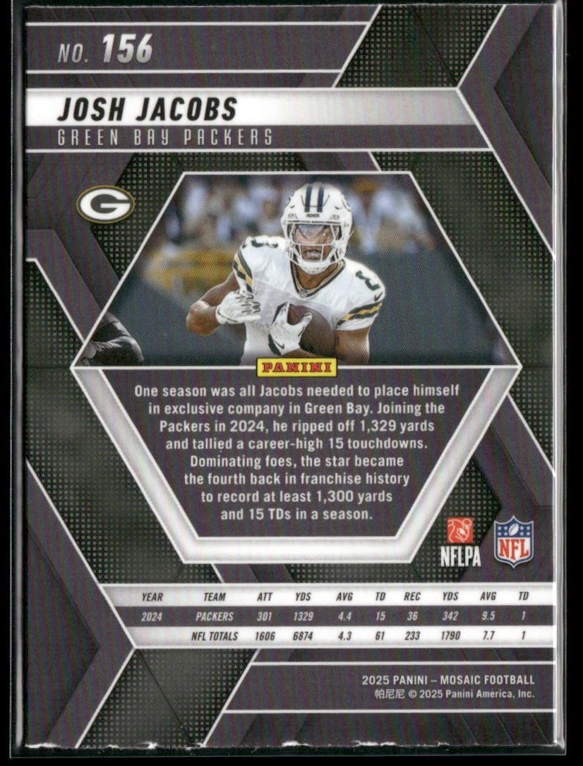 Josh Jacobs 2025 Panini Mosaic #156 | eBay