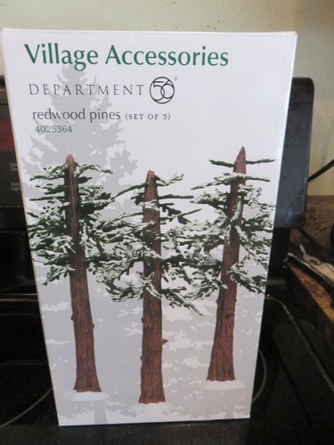 Dept 56 Redwood Pines Set Of 3 #4025364 In Original Box 2012 EUC