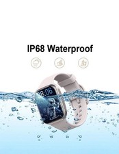 Smartwatch, IP68 waterproof, heart rate sleep monitor, Android/iOS