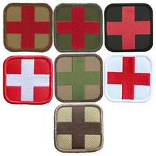 Parche de Primeros Auxilios MEDIC EMT EMS Cruz Roja Táctico Moral Gancho Lazo IFAK 2"x 2"