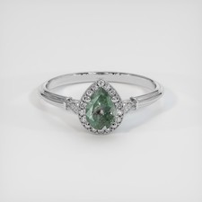 Russia Pear Green to Purple Alexandrite Platinum 950 Ring 1.14CT
