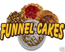 Funnel Cake Decal  Cakes Concession Trailer Vinyl Sticker 14"