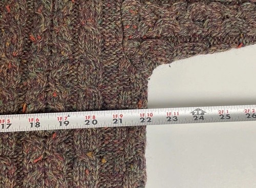 Vintage LL Bean Irish Wool Fisherman Sweater Cable Style - Picture 3 of 11