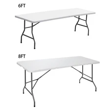6/8 FT Folding Table Portable Plastic Indoor Outdoor Picnic Camp 1PCS/2PC/4PCS