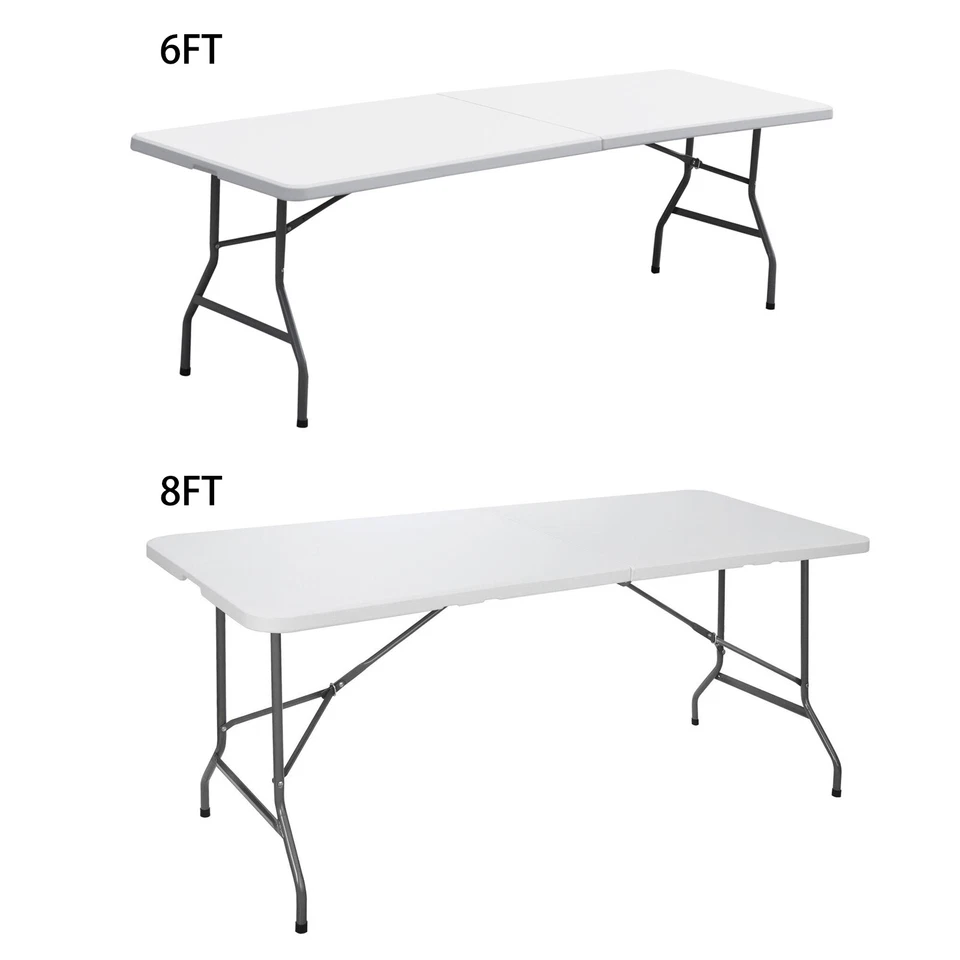 6/8 FT Folding Table Portable Plastic Indoor Outdoor Picnic Camp 1PCS/2PC/4PCS