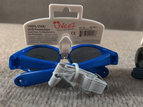Lot of 3 uVeez Classic Band Flex Fit Sunglasses 0+ Yrs Youth UVA/UVB Pink Blue - Picture 7 of 7