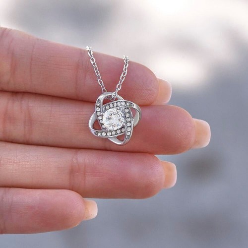 To My Loving Mom Necklace from Son | Love Knot Necklace, Necklace for Mother Day - Picture 3 of 7
