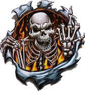 Burning Skeleton Sticker Decal
