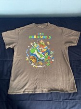 Super Mario World Gray Tshirt Size L