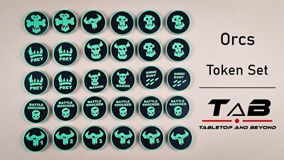 Orcs Token Set | Warhammer 40k Tokens | Orks Token Set