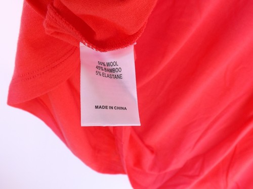 New Virtuelle Taking Shape Tee 22 Womens Coral Merino Wool Bamboo Blend TS - Picture 11 of 11