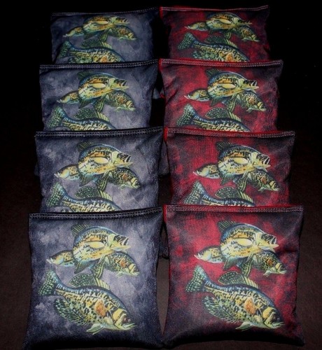 LARGE MOUTH BASS CRAPPIE FISH CATCH 8 ACA Regulation Cornhole Bean Bags B168 - 第 1/2 張圖片