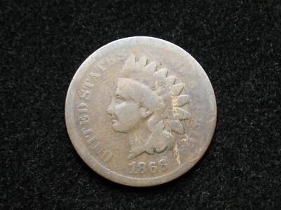 G+ 1866 INDIAN HEAD CENT PENNY NICE COLLECTIBLE COPPER U.S. COIN LOT ...