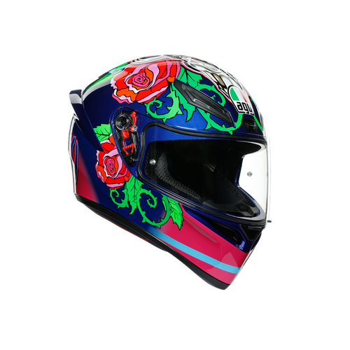 New AGV K1 Helmet Salom Blue/Pink/Green 