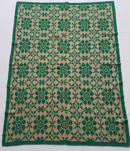 Vintage Handmade Traditional Banarasi Floral Kilim Floor Rug Carpet 200x155 cm