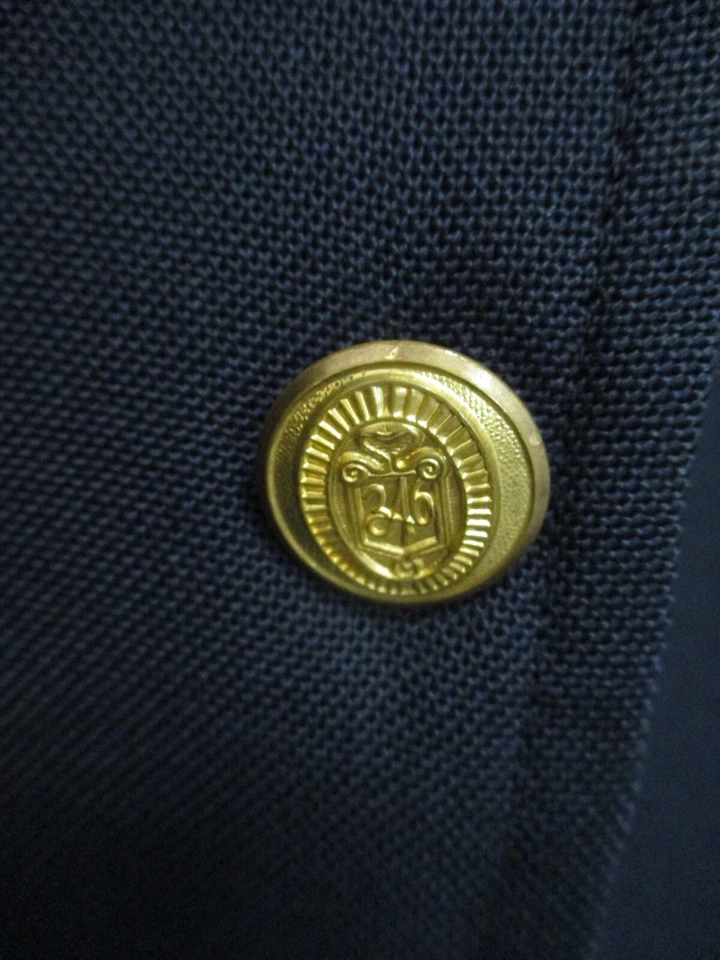 Brooks Brothers dark blue three button hopsack blazer sport coat jacket 42L - Image 2 of 4