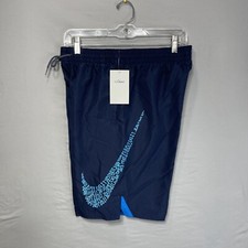 Nike Swim Men's JDI Swoosh 9" Midnight Navy Volley Shorts NESSC475-440 Size S