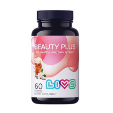 LIVS Beauty Plus 120 60x2 Gummy Biotin Multivitamin Healthy Hair Skin Nails ZZ