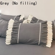2PCS Ruffle Pillowcases Bedding Pillow Cover Cute Princess Decoration Soft New