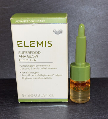 ELEMIS SUPERFOOD AHA GLOW BOOSTER Pumpkin Glow Concentrate Brightens Full Size