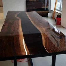 60" x 30" Wooden Epoxy Resin Table Top Handmade Furniture