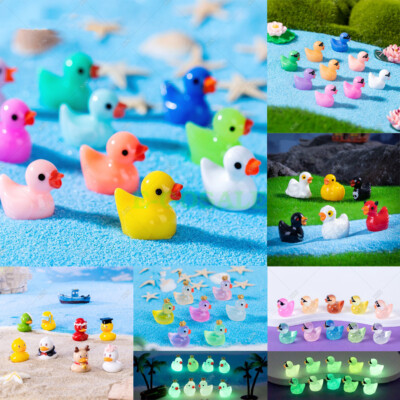 2025 Mini Resin Duck Luminous Tiny Ducks Cute Miniature Ducks Glow in ...