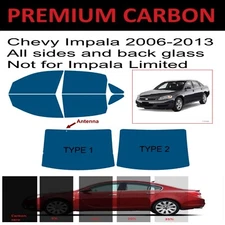 Premium Carbon Window Tint fits Chevrolet Impala 2006-2013 precut tint